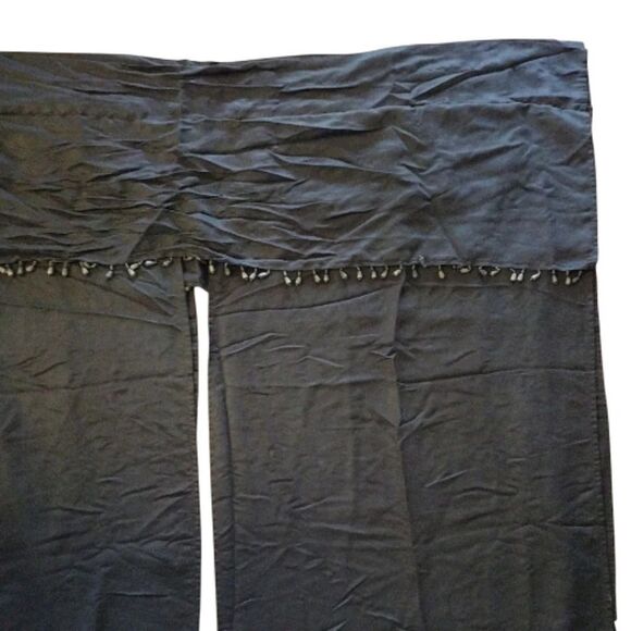 3 Moody Goth Black and Grey Velvet 82" Length Curtains Panels - Picture 4 of 16